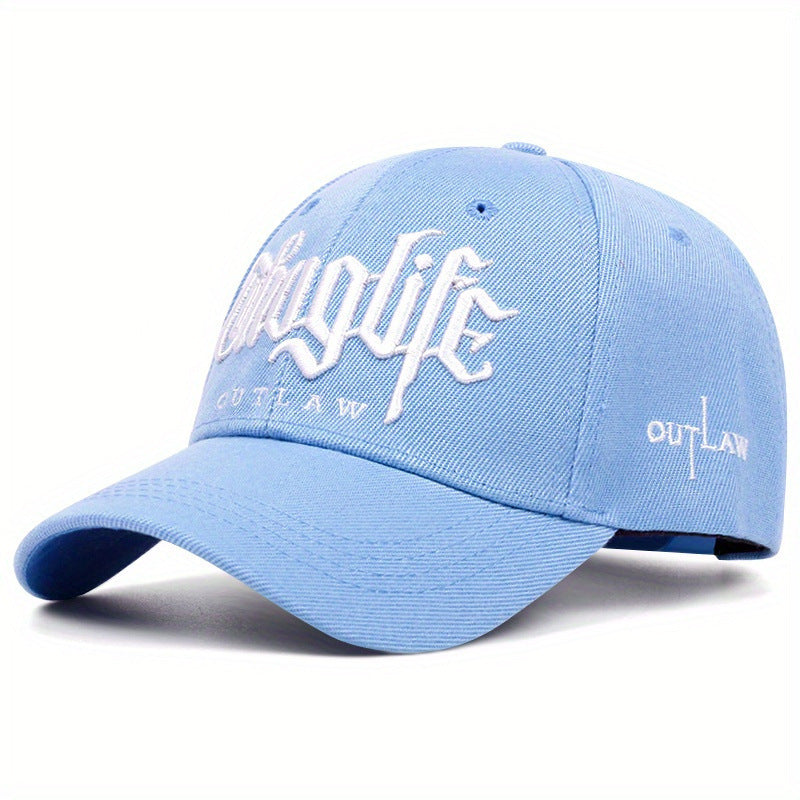 Embroidered Letter Double Stitching All-matching Sun Hat Peaked Cap