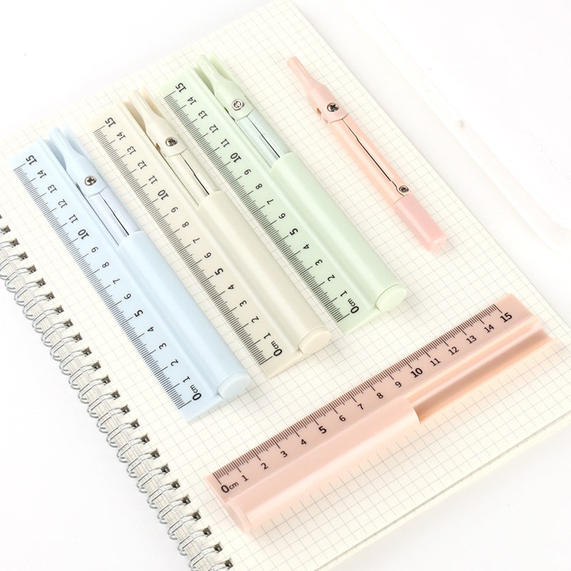 Multifunctional Compasses Ruler Specific For Pencil Exam Learning Stationery